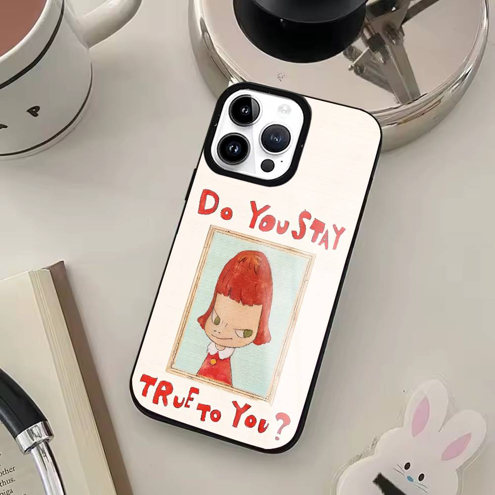 Чехол для телефона Art Y-Yoshitomo N-Nara Для iPhone 17, 16, 15, 14, 13, 12, 11 Plus, Pro Max Магнитный Для Magsafe Беспроводная Зарядка