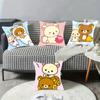 Мультяшный Милый R-Rilakkuma медведь наволочка Чехол для подушки Дом Диван Гостиная Украшение Комната Офис Автомобиль Скандинавская Простота