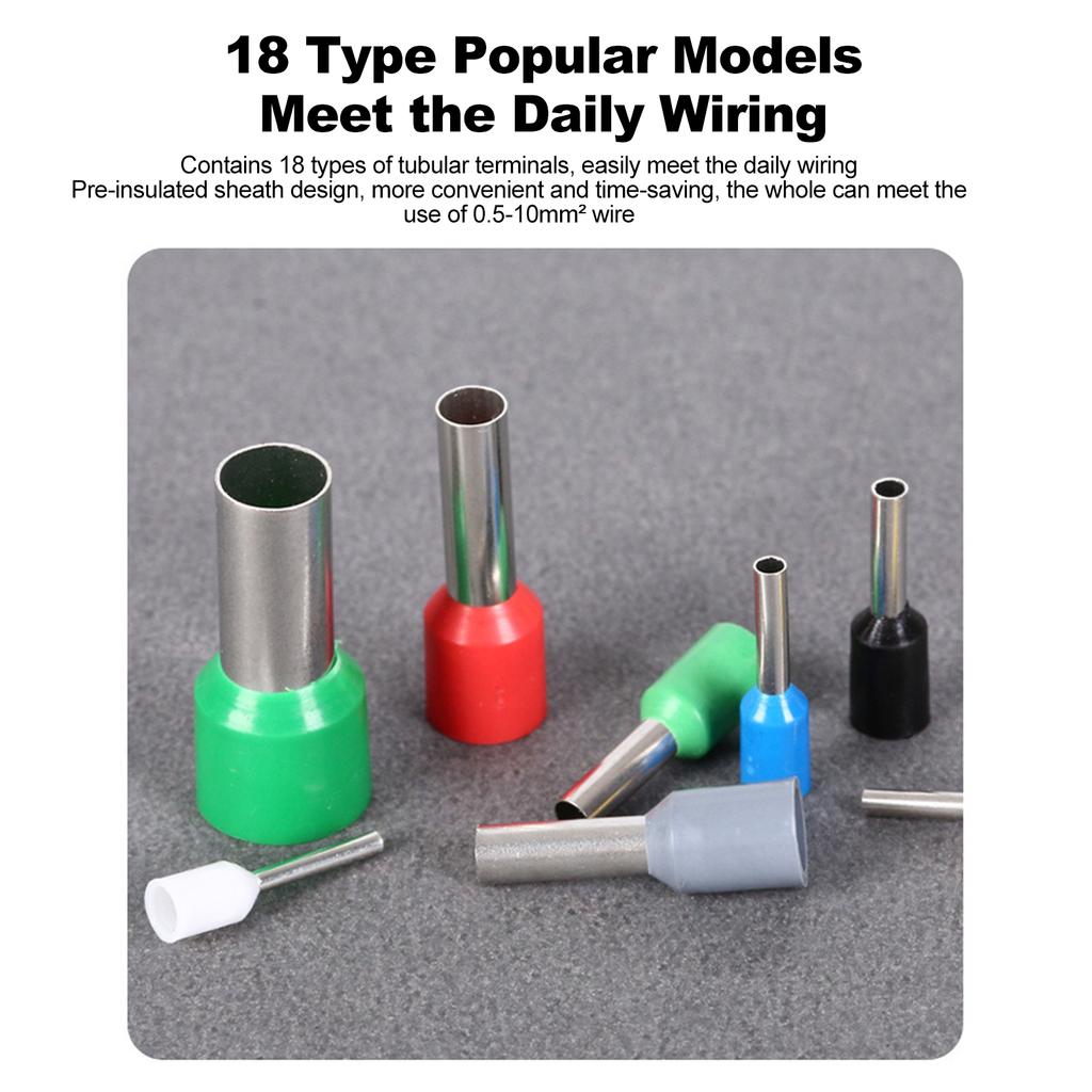 Набор инструментов для обжима, включая 18 типов 960 шт. изолированных саморегулирующихся наконечников для проводов