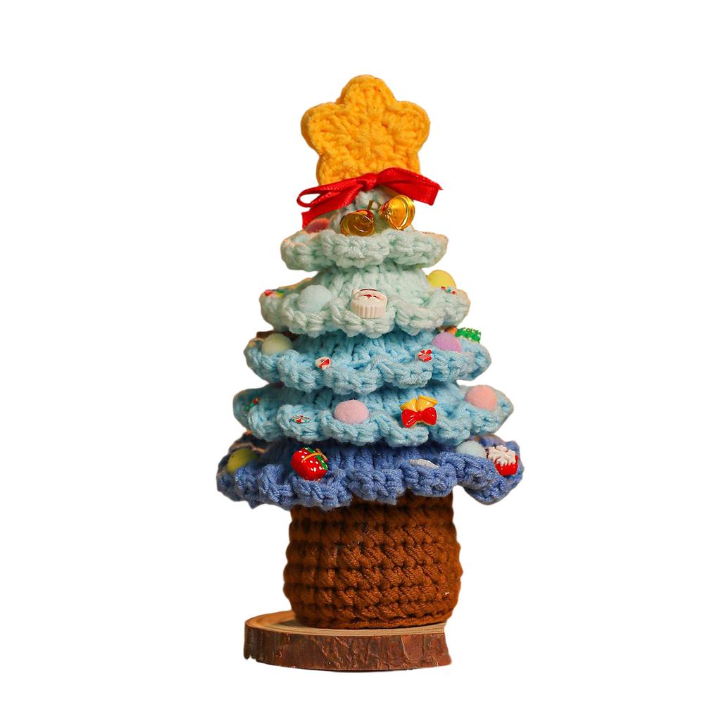 Christmas Tree Handmade Yarn Flowers, Christmas Gift Decorations, Festive Gifts