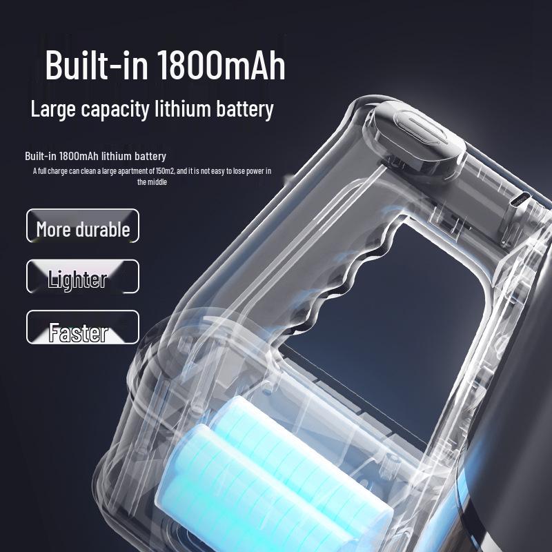 High Power Cordless Handheld Vacuum: Strong Suction, Mop Integrated, Ideal for Cat Hair Removal