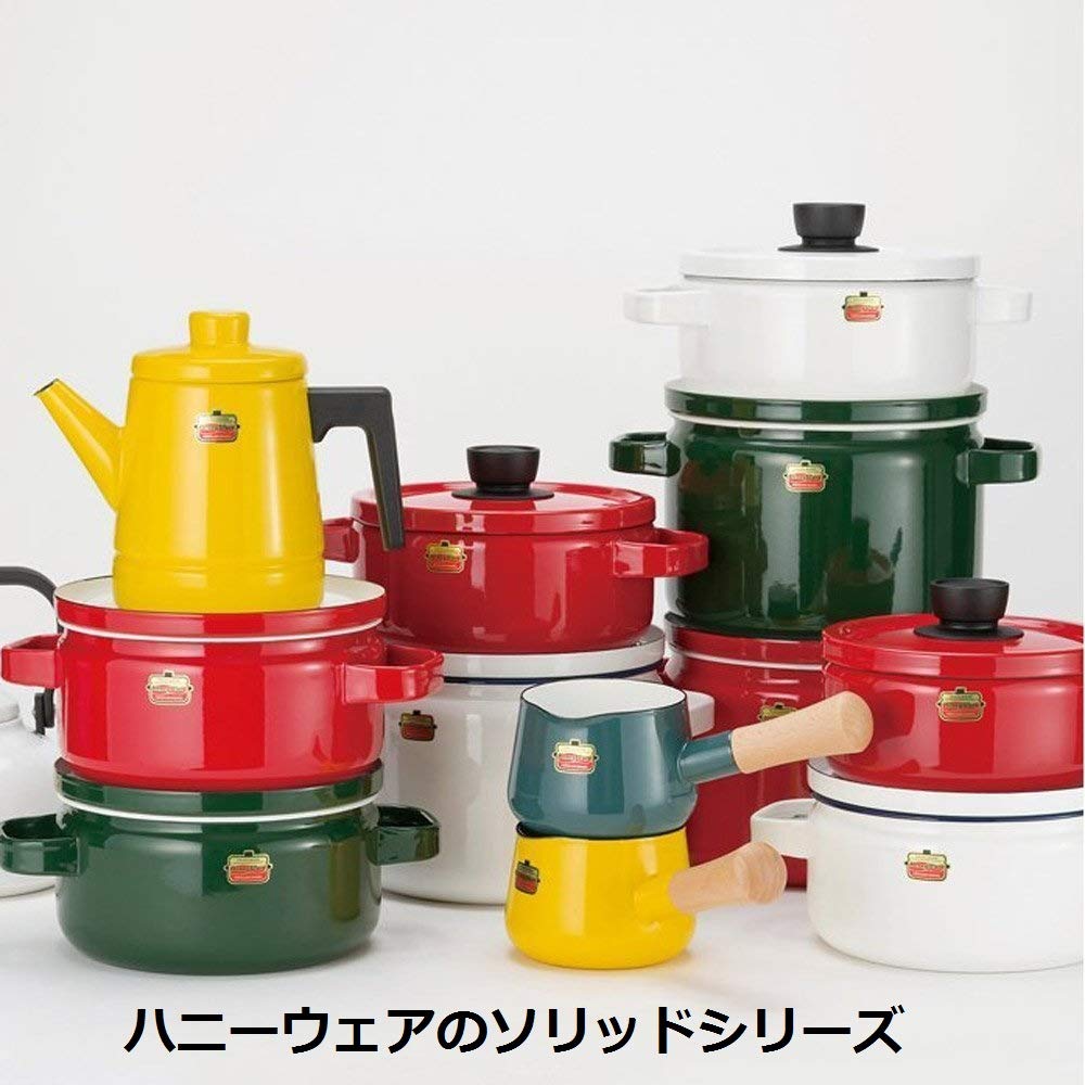 Fuji Enamel Casserole Solid 20cm Red SD-20W R