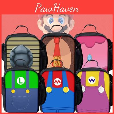 Стильный набор рюкзака Mario 2023 для студентов включает сумку для ланча и пенал