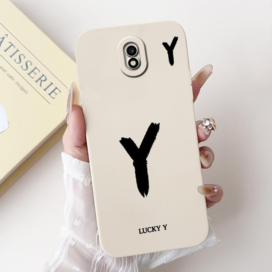 For Samsung Galaxy J7 2017 Case J730F Cover Lucky Letters Soft Silicone Protective Cover For Samsung J3 J5 Pro 2017 J7Pro Bumper