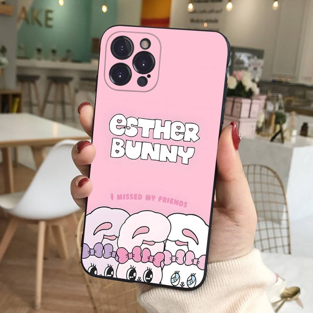Милый Мультяшный Зайчик Эстерс Для IPhone 17 16 15 14 13 12 11 Pro Max 13 17Air Ударопрочные Мягкие Чехлы для Телефона Coque