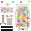 Personalized Magnetic Reward Jar, Star Smile Faces Jar with Colorful Letter Stickers, School Awards and Incentives Supplies for Teachers, Classroom