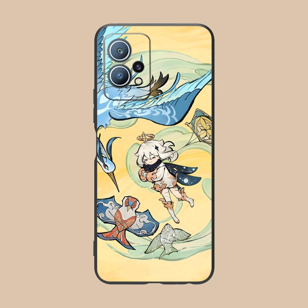 Game GI Paimon Matte TPU Mobile Phone Case for Huawei P60 P50 P40 P30 P20 P10 P9 P8 Pro Lite Plus Colorful Printing Cover