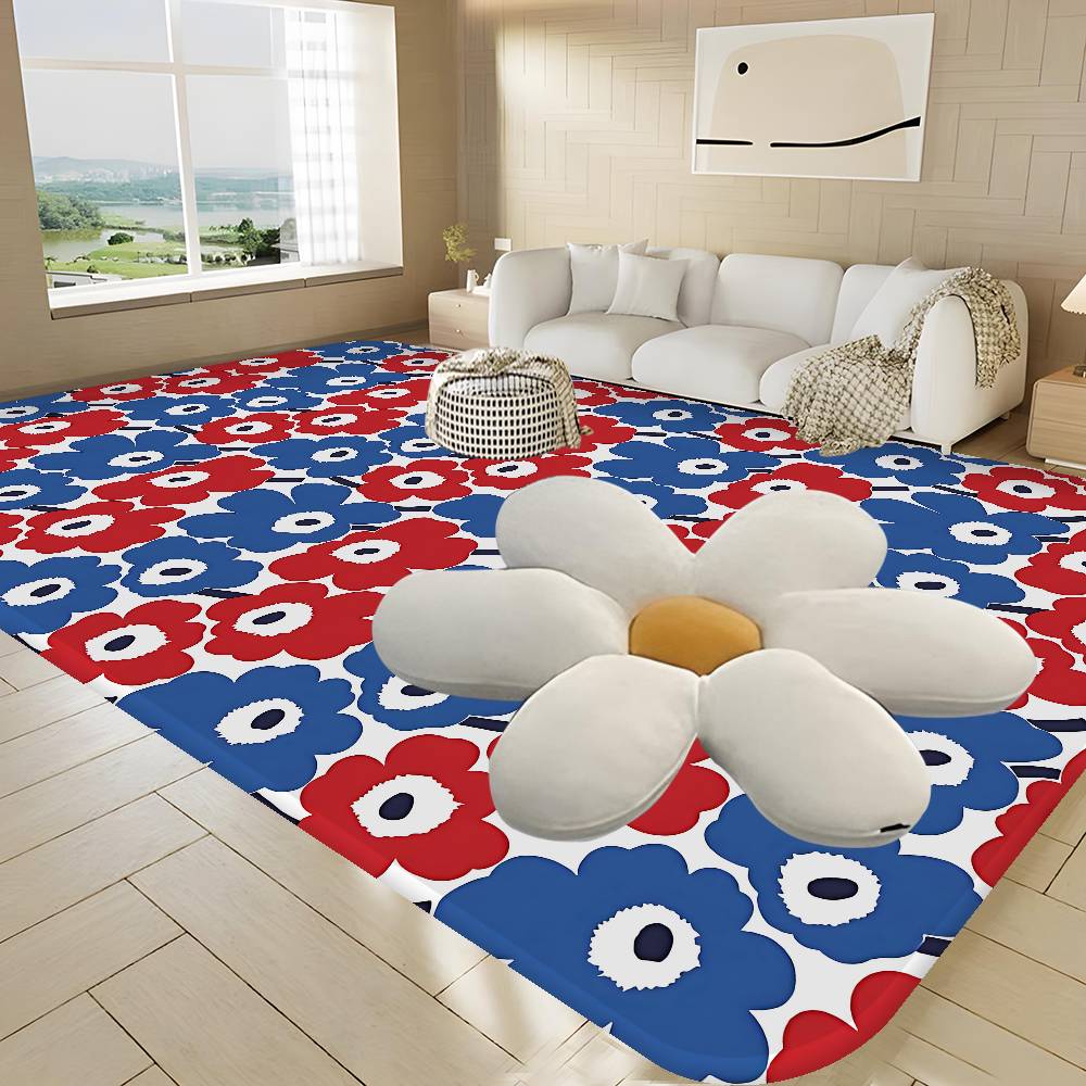 M-Marimekko-U-Unikko Цветы Коврики для Комнаты Ретро Множественный Выбор Ковер для Гостиной Кухни Нескользящий Приветственный Коврик