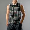 Мужская мода принтованный спортивный повседневный жилет без рукавов