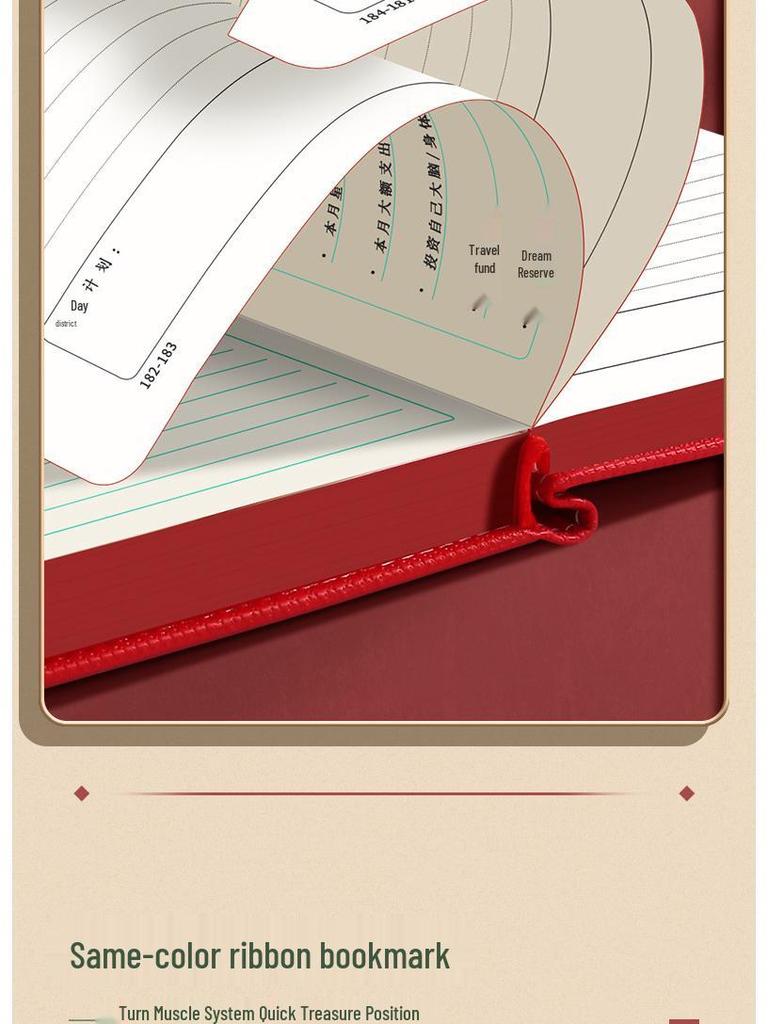 Custom 2026 365-Day Agenda Notebook: Nameplate Buckle with Time Management & Self-Discipline Check-In Features