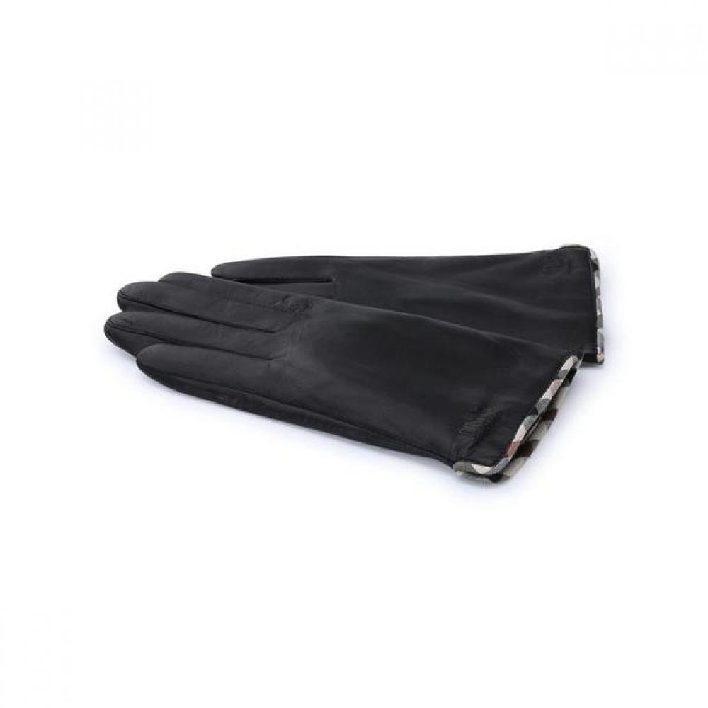 DakS Women S gloveS Black Check Pattern Leather Smartphone Touch Dcgv1f222bk