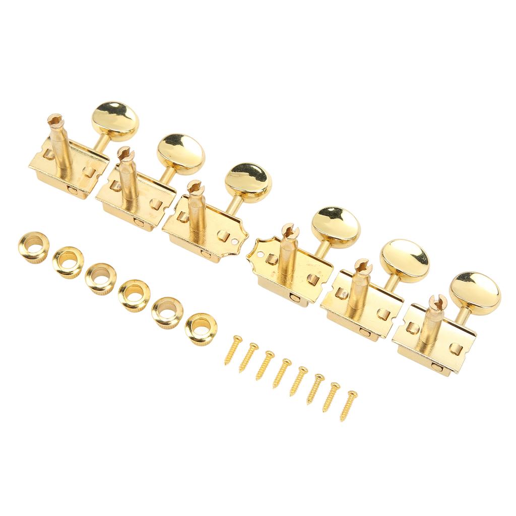 6 Pcs Electric Guitar Tuning Pegs Metal Gold Guitar Replacement Tuning Keys Peg Machine Head