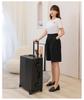 24-Inch Trendy Aluminum Frame Suitcase with Universal Wheels & Password Lock for Students