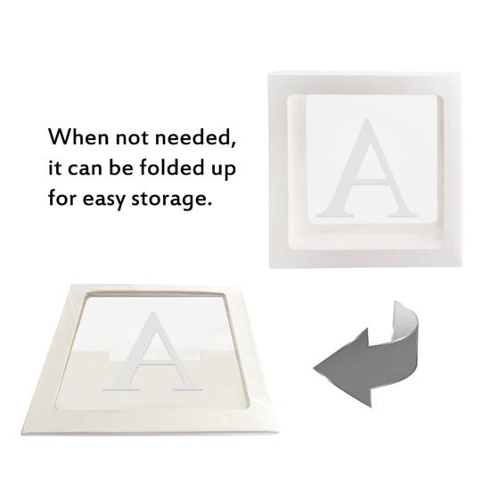 Коробка с воздушными шарами Изысканный декор для вечеринки Принадлежности для детского праздника Картонный куб с буквой от A до Z Прозрачная коробка для предложения руки и сердца