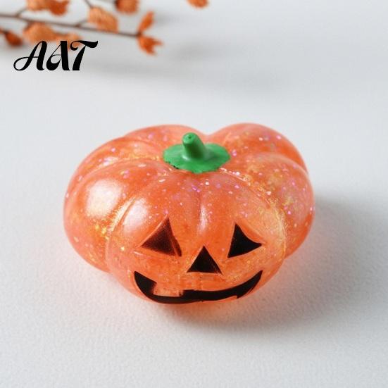 Halloween Party Favors 1/4Pcs Pumpkin Stress Relief Toy, Smiling Head Squeeze Glitter Desk Toy Clear Office for Relieve Anxiety Slow Rebound Toys