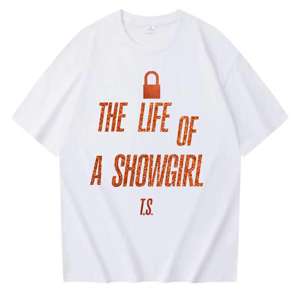 Taylor New Ablum The Life of A Showgirl Fashion Summer WomenT Shirt HarajukuTrend T.S O-Neck Casual Short Sleeve Top