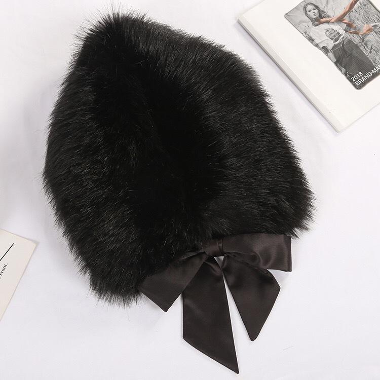 1шт шарф шаль мягкие глушители короткая лента однотонный зимний теплый уличный ветрозащитный плюшевый воротник холодостойкий искусственный мех лисы