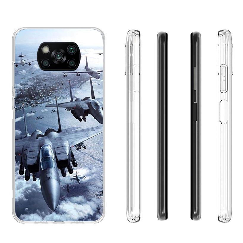 Military Aircraft Warship Fighter Phone Case For Xiaomi Poco X7 X6 X5 Pro F7 Ultra Redmi 15C 15 13C 13 12C 12 10 10A 10C 9 9A 9C
