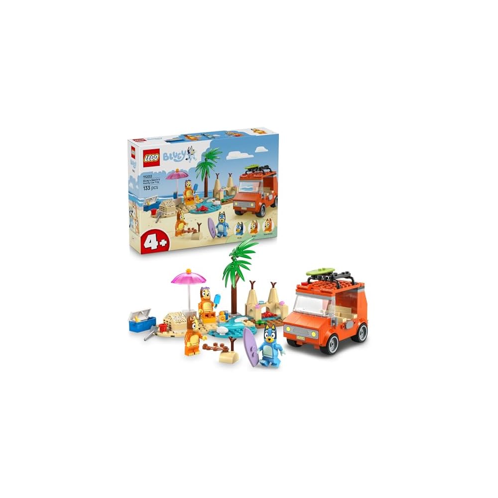 LEGO Bluey Family Beach Adventure Toy Set Educational Building Blocks for Kids Ages 4-6