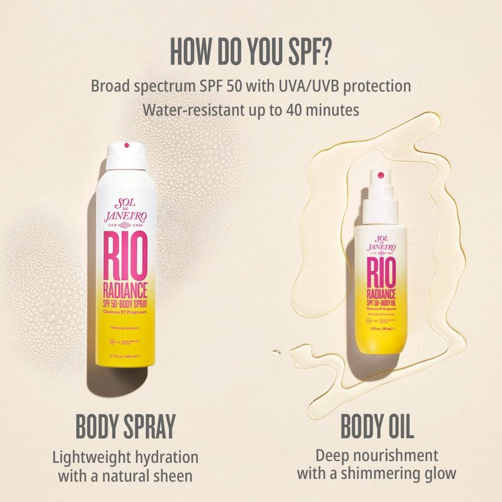 Sol De Janeiro Rio Radiance  Spf 50 Body Spray Sunscreen With niacinamiDe 3.4 100