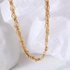 Hot Selling Stainless Steel 18k Gold Design Sense Hip Hop Blade Chain Twine Necklace Bracelet Ring Jewelry Set Spot