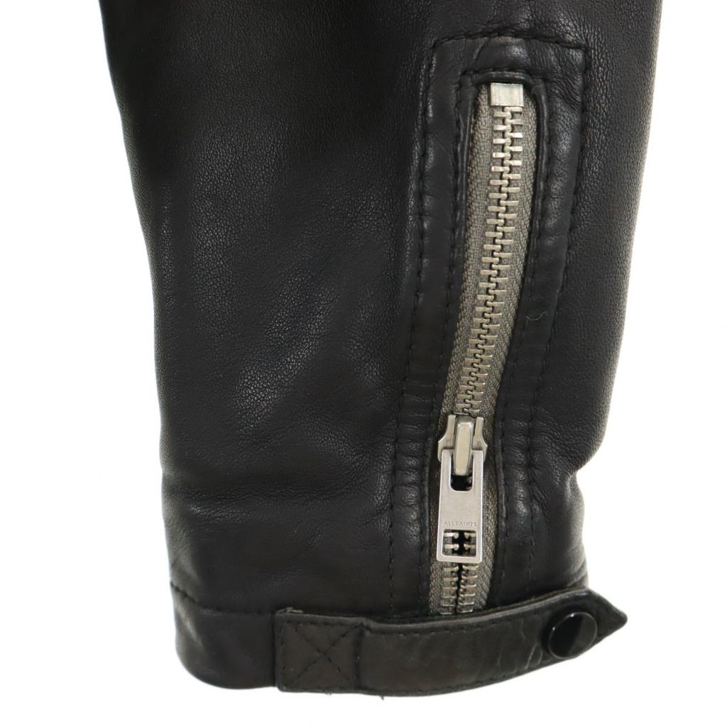 AllSaints Sheep Leather Leather Double Riders Jacket 34 Black Women Used