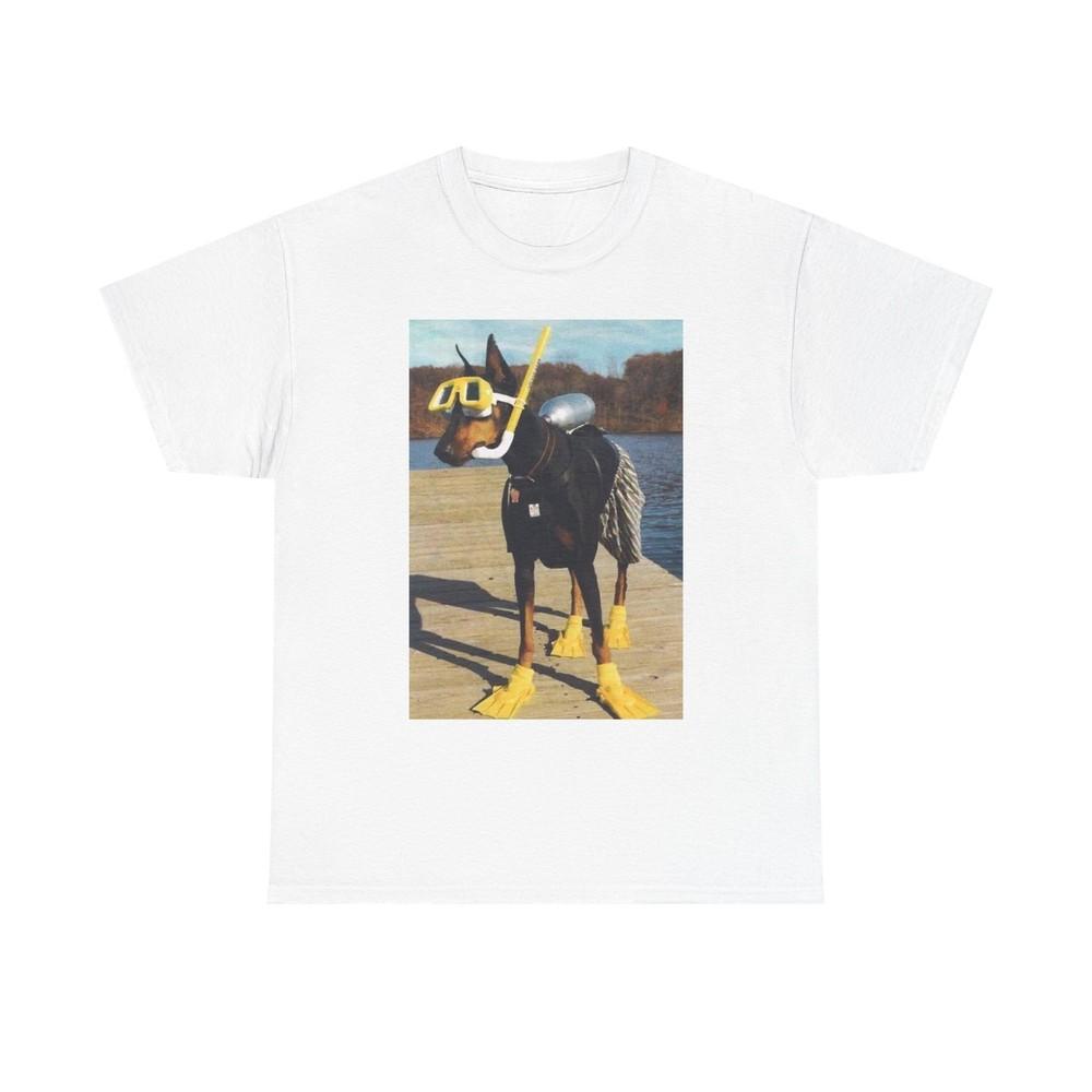 Funny Dog Swimming Jokes Graphic TShirt Unisex Heavy Cotton Tee NEW Unisex T-Shirt
