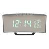 Digital Alarm Clock 1224H Display Mode Smart Light Sensor Curved Screen Dimmable LED Clock for