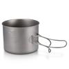 Lixada Ultralight Titanium Cookset Outdoor Camping Cookware Set 900ml Pot and 350ml Fry Pan with Folding Handles