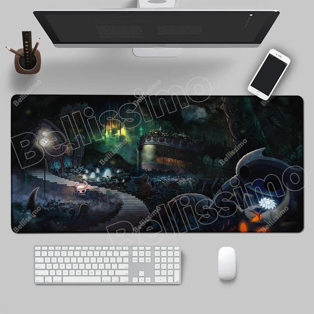 PC Anime Cute HD Table Mat Large Carpet Hollow Knight Gaming Accessories Mouse Pad Office Laptop Cartoon Game Cabinet Mausepad
