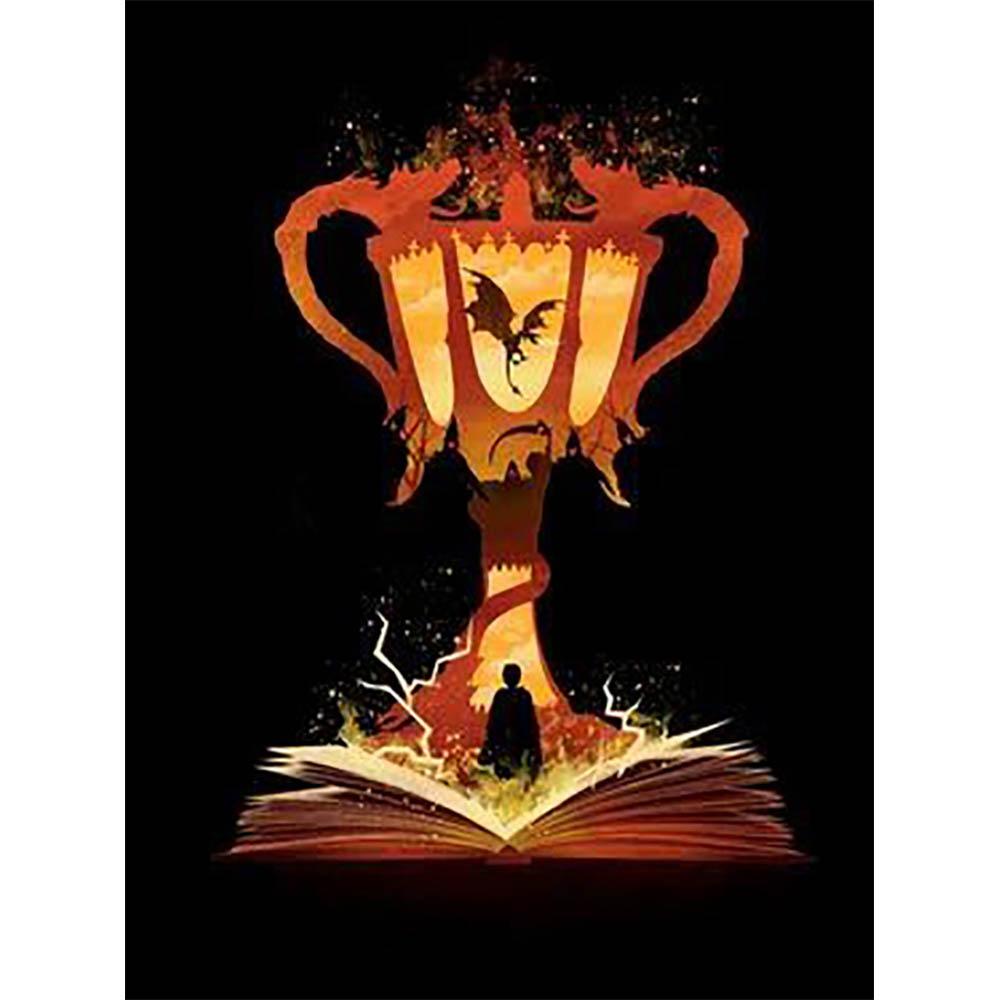 Handmade DIY Harry Potter Round Diamond Painting Kit Magician Cross Embroidered Deer Eagle Lion Diamond Mosaic Decoration