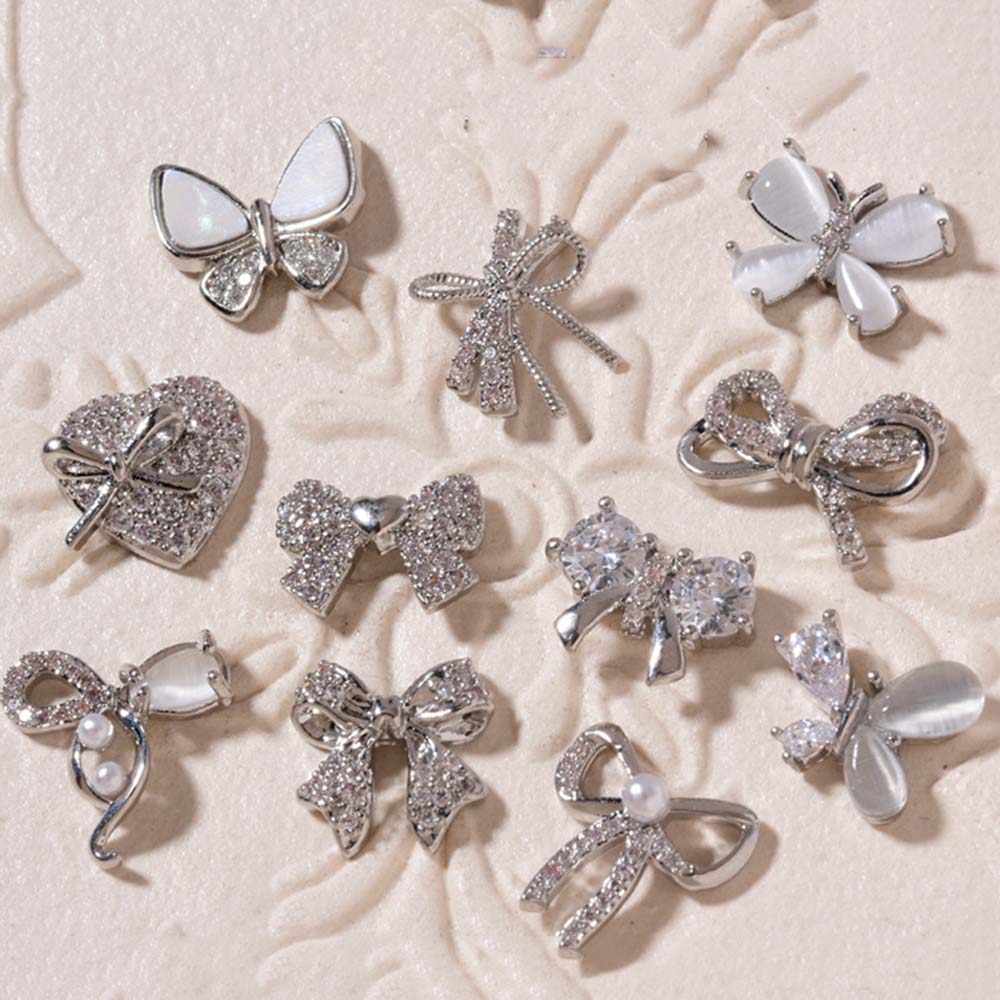 Luxury Pearl Star Chain Jewelry Bowknot  Nail Art DIY Nail Art Decorations Nail Rhinestones