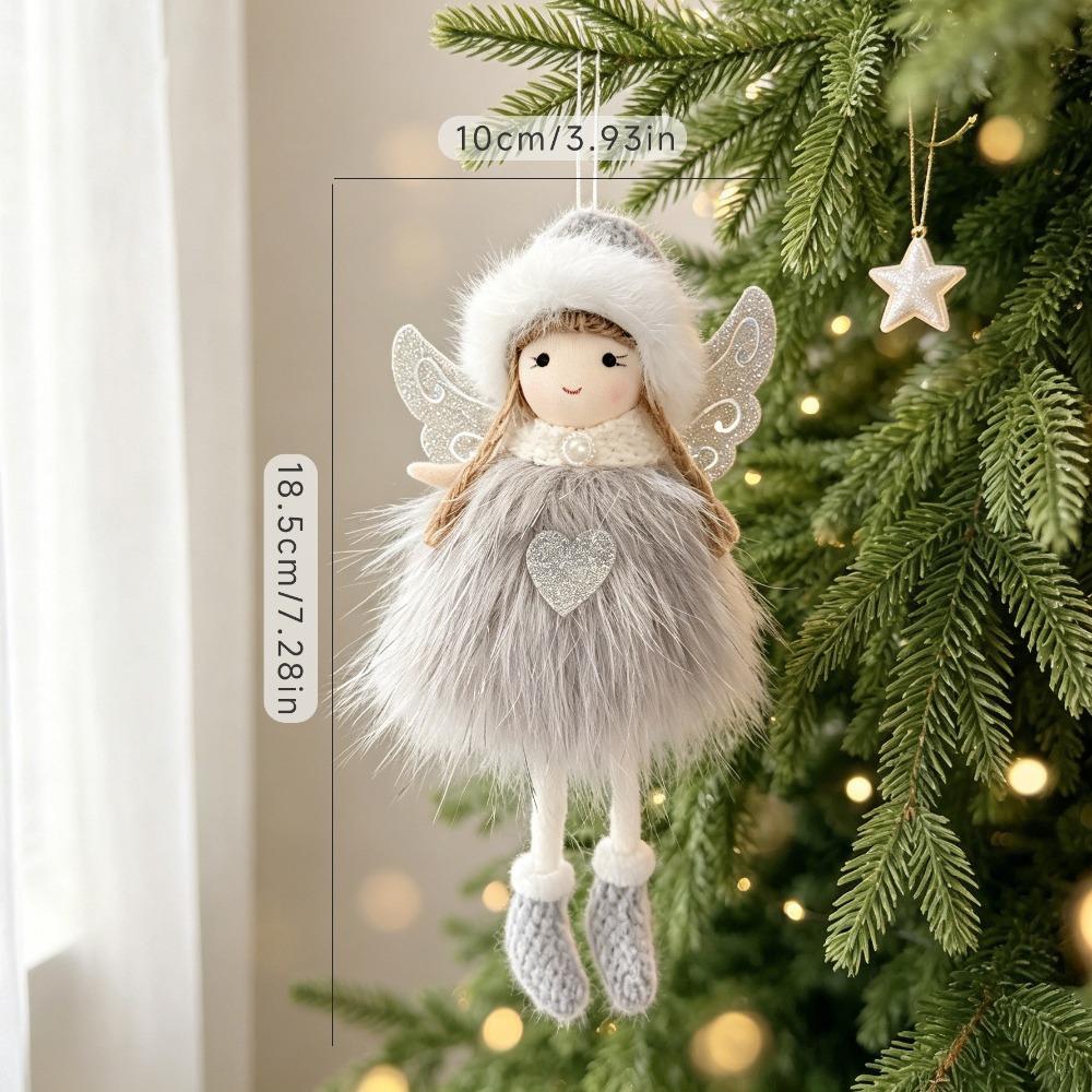 Soft Plush Material Christmas Angel Ornament Angel Hanging Pendant Holiday Gift Giving