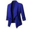 Solid Color Office Lady Lapel Long Sleeve Blazer Slim Fit Suit Coat Jacket