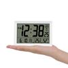 MAG Digital Radio-Controlled Clock with Thermometer and Hygrometer, Simple Design for Living Room, Countertop, or Tabletop Use, White, View Square W-8
