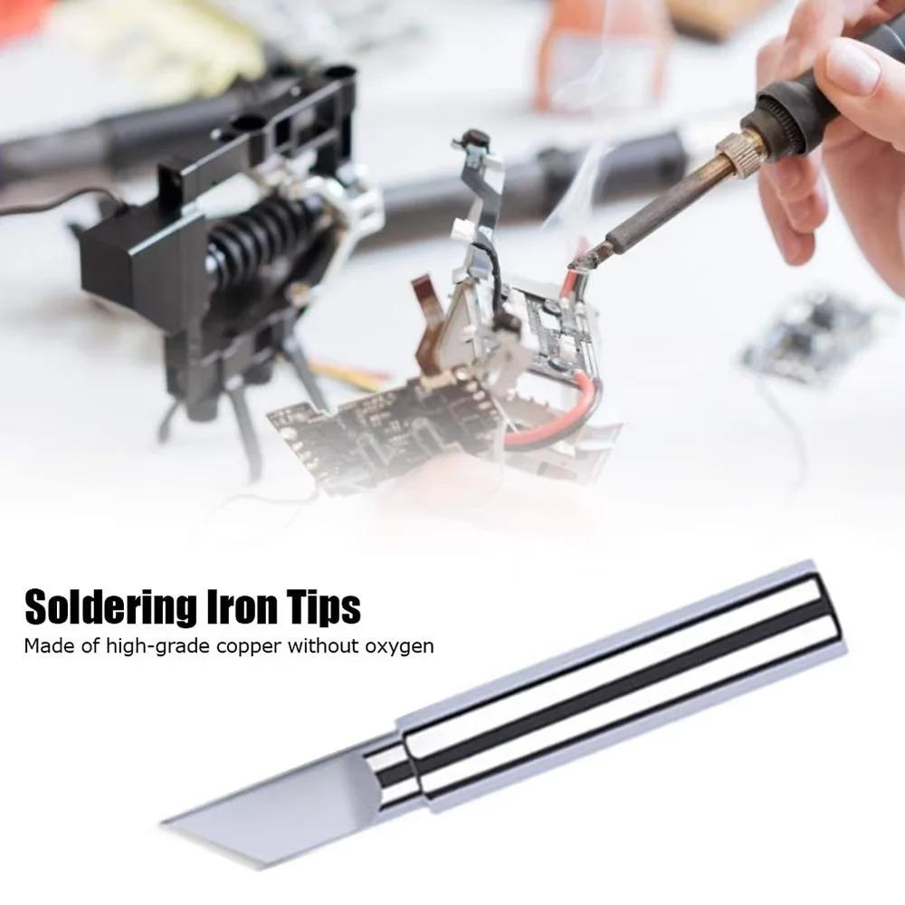 5Pcs/10Pcs 900M-T Soldering Iron Tips Pure Copper Replacement Head for Electric Soldering Iron DIY Electronic Repair Tool