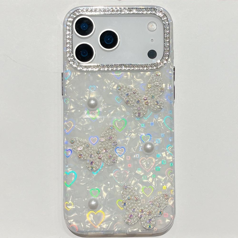 Shell Pattern Pearl Butterfly iPhone 17 Pro Max Case iPhone 16 Premium Protective Cover Elegant Design