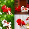 Year Of The Horse Plush Animal Toy With Short Pile Fabric For Desk Decor And Gift