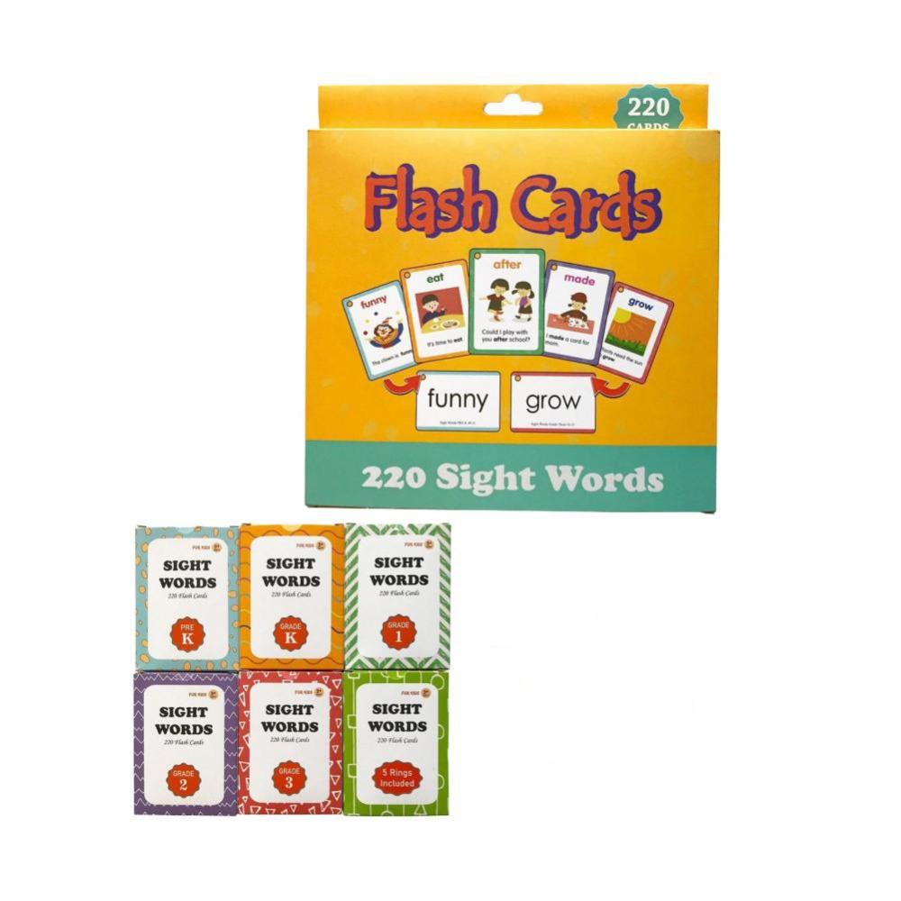 Animal English Sight Word Flash Cards Paper Early Baby Flash Cards Kids Preschool