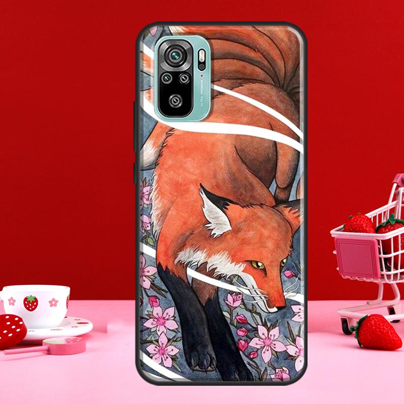 Чехол Fox в японском стиле для Redmi Note 10 Pro, чехол для Redmi Note 11 Pro, Note 8, 9 Pro, 9S, 10S, 11S, 9C, 9A, 9T