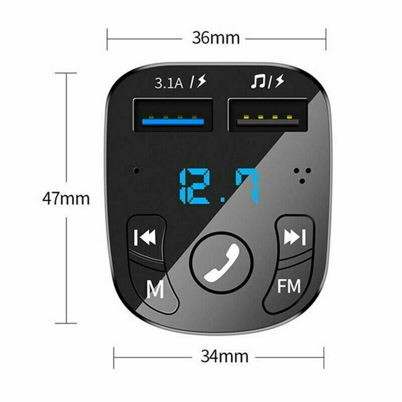 Автомобильный Bluetooth аудио MP3-плеер FM-передатчик радио беспроводной Hands Free музыкальный приемник двойной USB-интерфейс адаптер для быстрого зарядного устройства