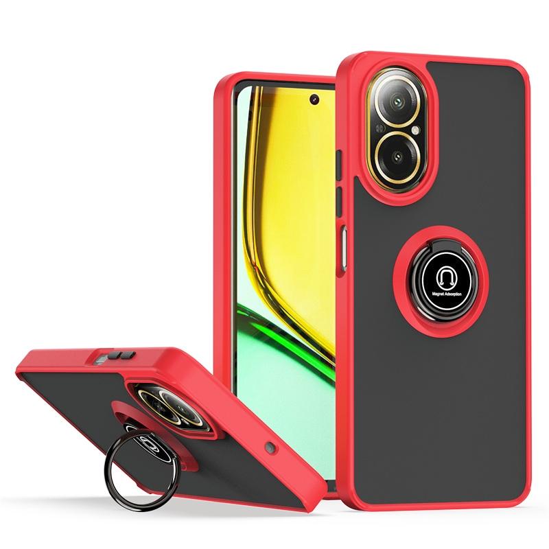 Чехол Armor Funda для Realme C67 4G, магнитное металлическое кольцо, подставка, держатель, чехол для OPPO Realmi C67 C 67 RealmeC67 4G, матовый жесткий чехол