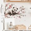 Cartoon Panda Branches Flowers Children Bedroom Home Background Landscaping Wall Stickers