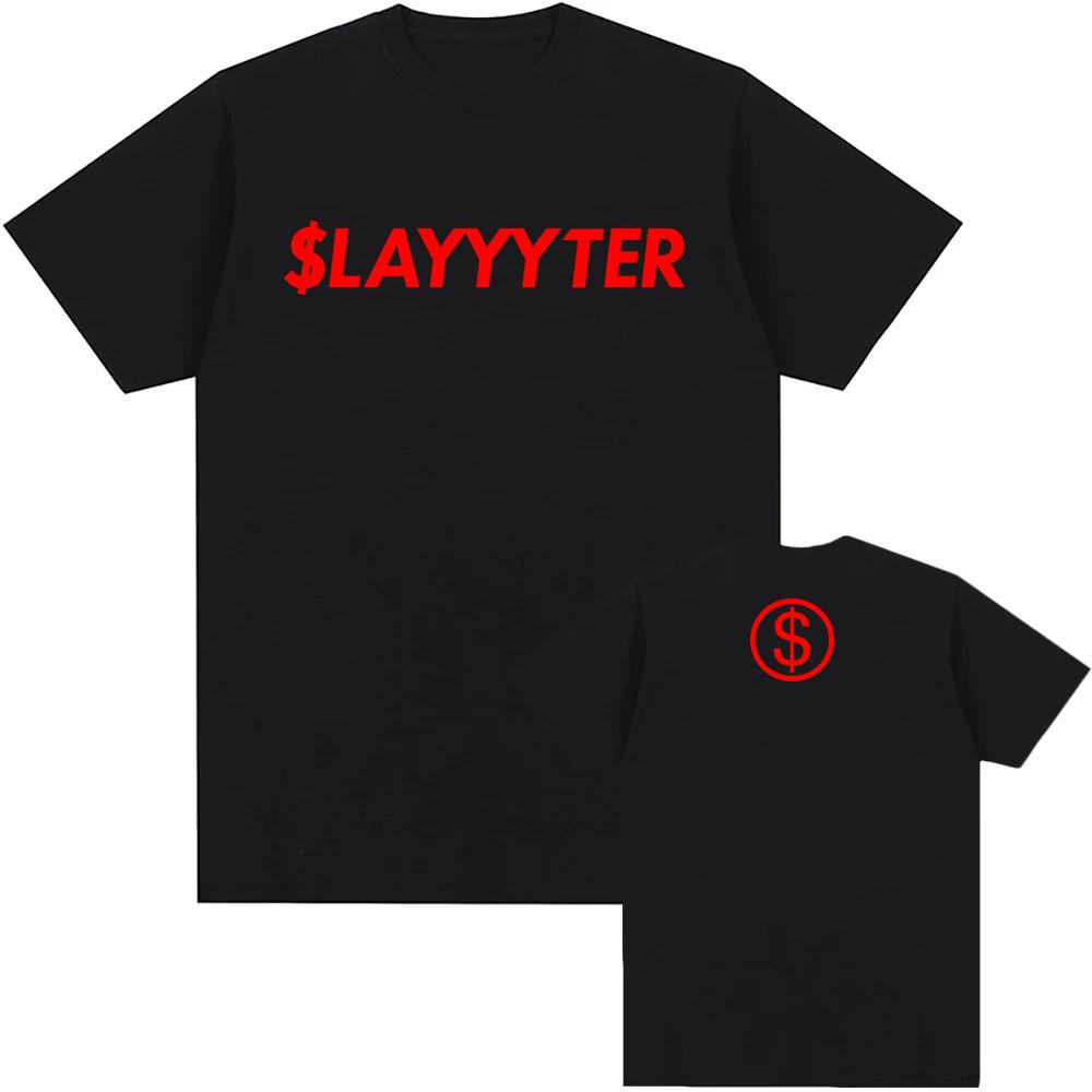 НОВЫЙ Альбом WOR$T GIRL IN AMERICA Футболка Певица Slayyyter Графический Принт Футболки Летние Короткий Рукав Хлопковые Футболки Унисекс Уличная Одежда