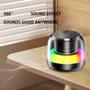 Портативная Bluetooth-совместимая колонка с 360° объемным звуком, глубоким басом, светодиодной подсветкой, аккумулятором 800 мАч, поддержкой USB и TF-карты для вечеринки на открытом воздухе