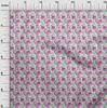 oneOone Cotton Flex Pink Fabric Floral Diy Clothing Quilting Fabric Print Fabric By Yard 40 Inch