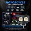 Super Bright Motorcycle White+Yellow LED Headlight Motorbike External Modified Spotlight