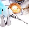 1 Set Puff Piping Bag Nozzles Labor-saving Anti-rust Stainless Steel Cake Decorating Cream Syringe Nozzles for Kitchen