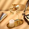 Gold Wedding Party Tealight Candlestick Rotating Candle Holder Spinning