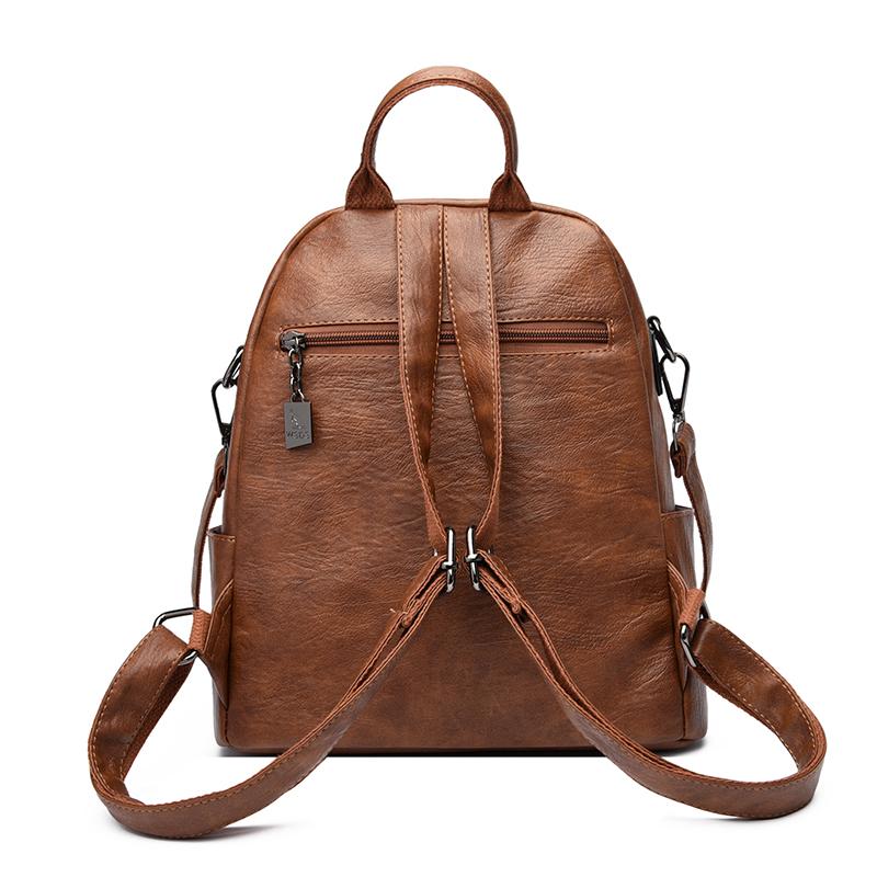 Рюкзак с принтом большой вместимости, женский ретро рюкзак из ПУ